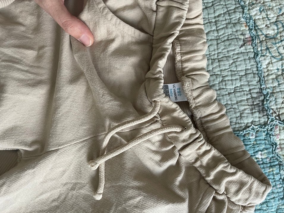 Bej Keten Rahat Kesim Eşofman - Görsel 5