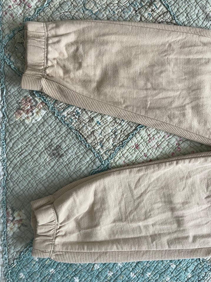 Bej Keten Rahat Kesim Eşofman - Görsel 3