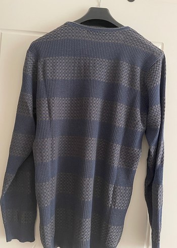 Gri Erkek Örgü Triko Kazak - Görsel 3
