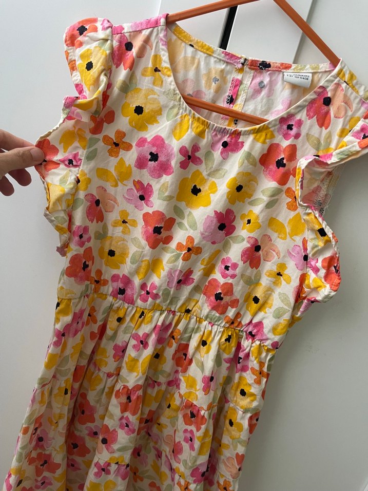 Çiçek Desenli Bohem Kız Elbisesi - Görsel 2