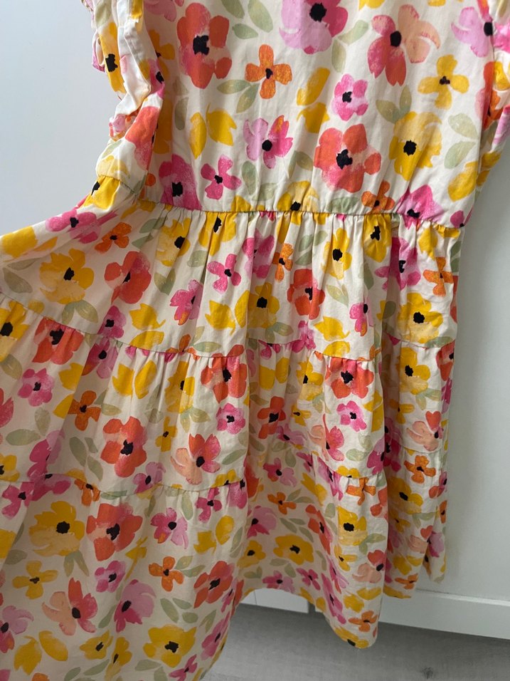 Çiçek Desenli Bohem Kız Elbisesi - Görsel 4