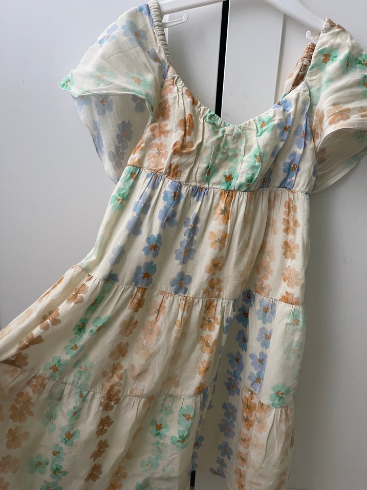 Çok Renkli Bohem Kız Elbisesi - Görsel 2