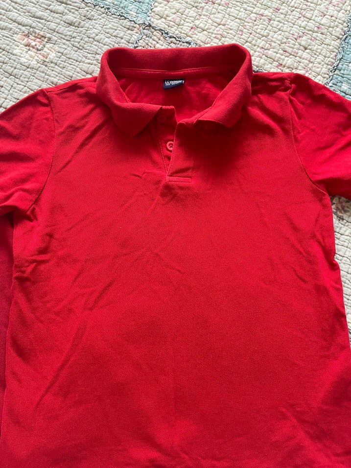 Kırmızı Uzun Kollu Polo Tişört - Görsel 2