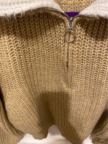 l Beden camel Renk Oversize kazak