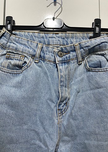 Kadın Mavi Bol Kesim Denim Jean - Görsel 2