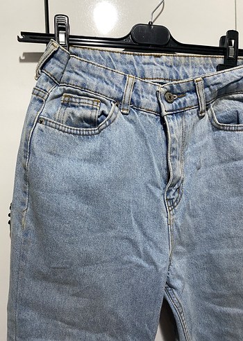 Kadın Mavi Bol Kesim Denim Jean - Görsel 6
