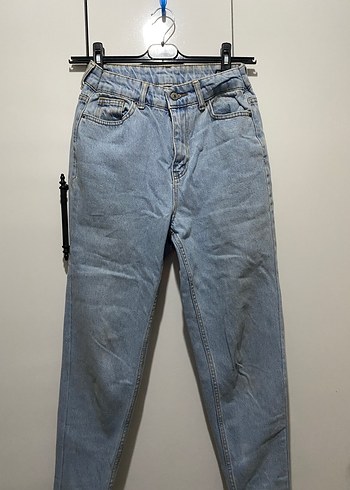 Kadın Mavi Bol Kesim Denim Jean - Görsel 3