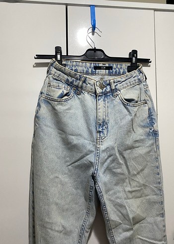 Mavi  Bol Kesim Kadın Kot Pantolon 24 Beden - Görsel 2
