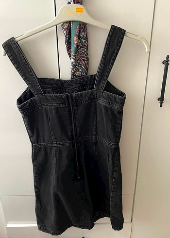 Siyah Kot Midi Elbise - Görsel 6