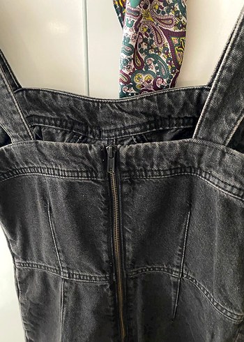 Siyah Kot Midi Elbise - Görsel 7