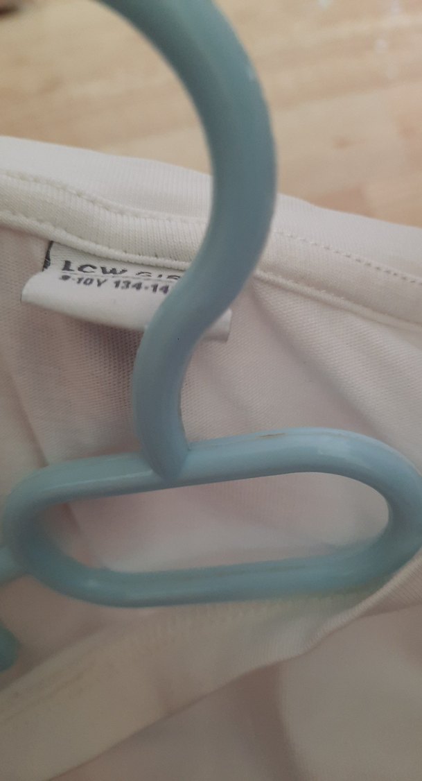 Kız Çocuk Beyaz Kısa Kollu Pamuklu Tişört - Görsel 2