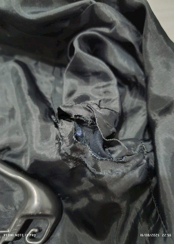 Y2K Vintage Düğmeli Lacivert Kadın Trençkot - Görsel 7