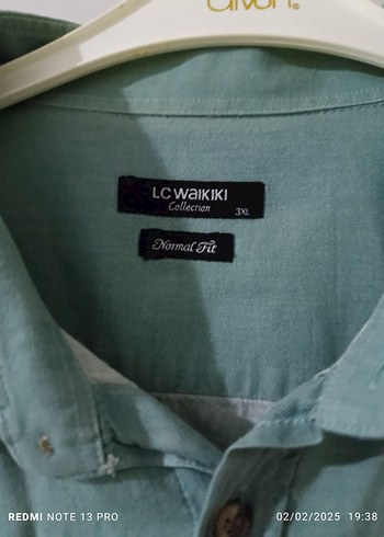 LCW Düğmeli Kısa Kollu Turkuaz Kadın Gömlek - Görsel 3