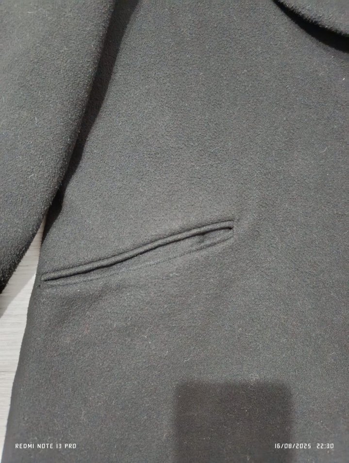 LCW Siyah Erkek Midi Klasik Palto - Görsel 4