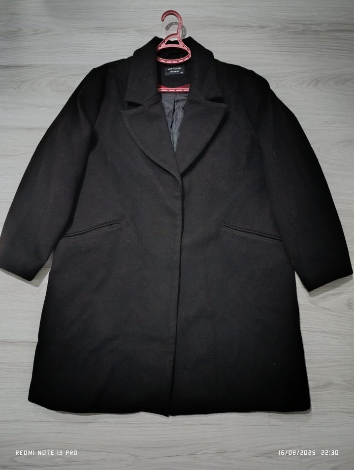 LCW Siyah Erkek Midi Klasik Palto - Görsel 2