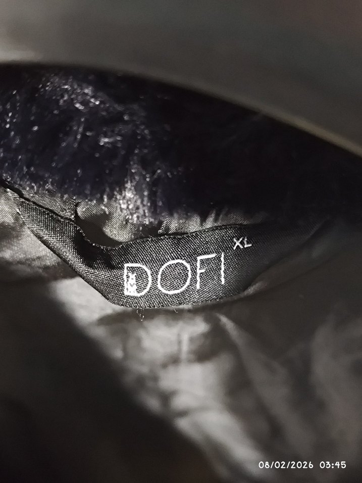 Y2K Siyah Kadın Midi Boy Kürk Detaylı Ceket - Görsel 4