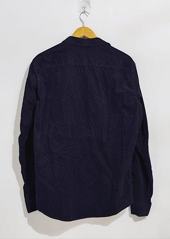 Erkek Lacivert Düğmeli Uzun Kollu Gömlek - Görsel 4