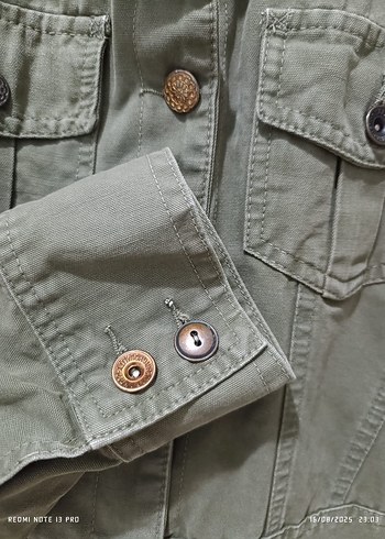 Y2K Haki Düğmeli Kadın Ceket - Görsel 8