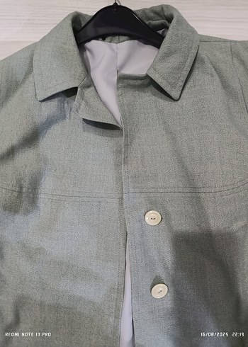 Kadın Su Yeşili Beli Kuşaklı Uzun Klasik Trençkot Kaban - Görsel 3