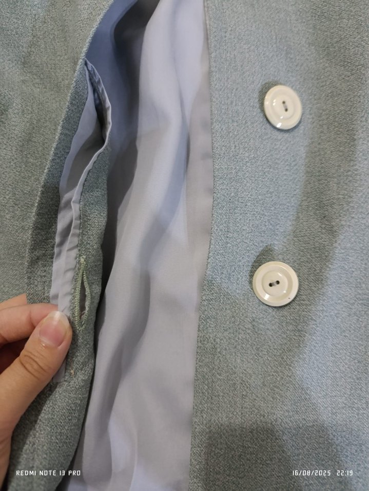 Kadın Su Yeşili Beli Kuşaklı Uzun Klasik Trençkot Kaban - Görsel 4