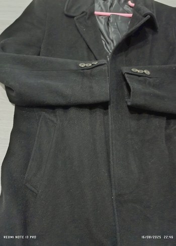 Siyah Midi Erkek Ofis Klasik Palto - Görsel 7