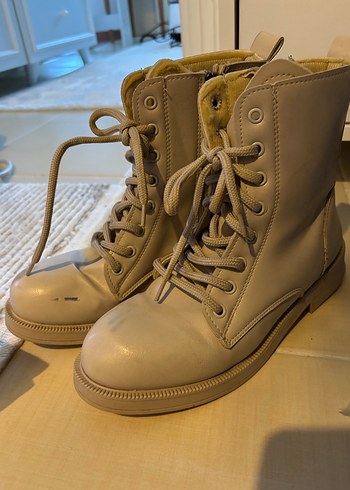 Bej Stiletto Topuklu Kadın Botları - Görsel 2