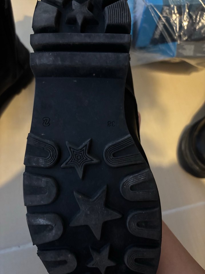 Siyah Deri Goth Stiletto Topuklu Bot - Görsel 3