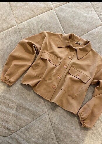 diğer Beden camel Renk Crop ceket