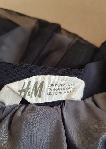 H&M siyah  halloween temalı Kız tütü etek ve maske - Görsel 3