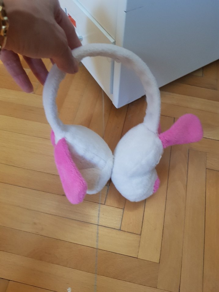 Pembe Kulaklı Kadife  Kışlık Kulaklık - Görsel 3