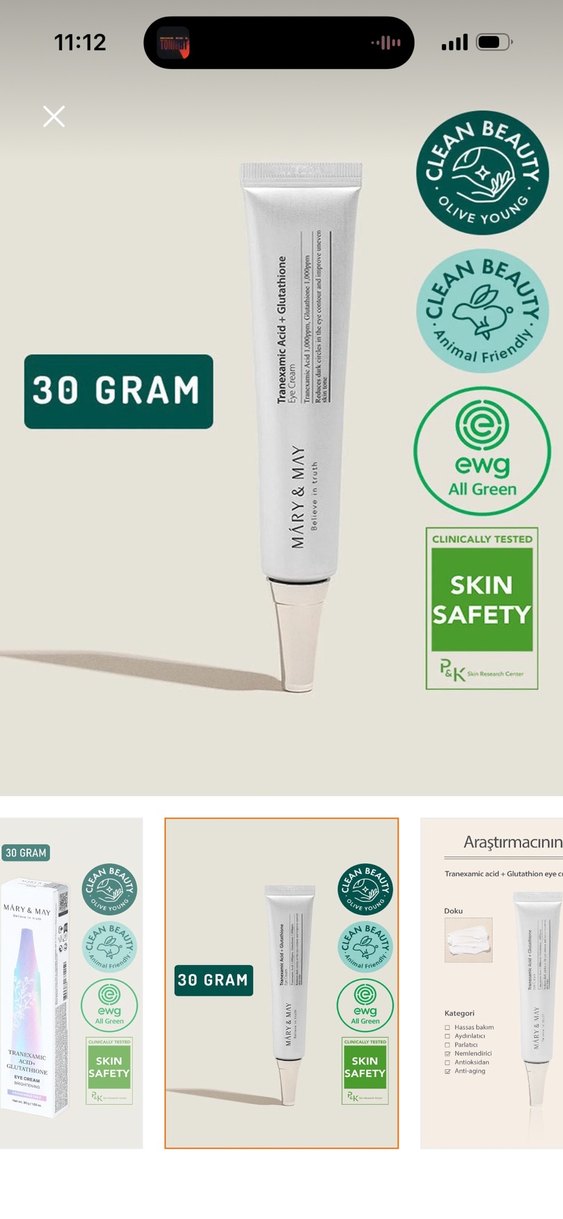 Mary & May Aydınlatıcı Göz Kremi 30g - Görsel 2