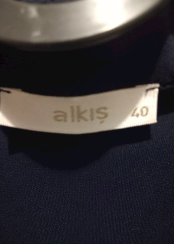 40 Beden Uzun Kollu, Fermuarlı Lacivert Kadın Bluz