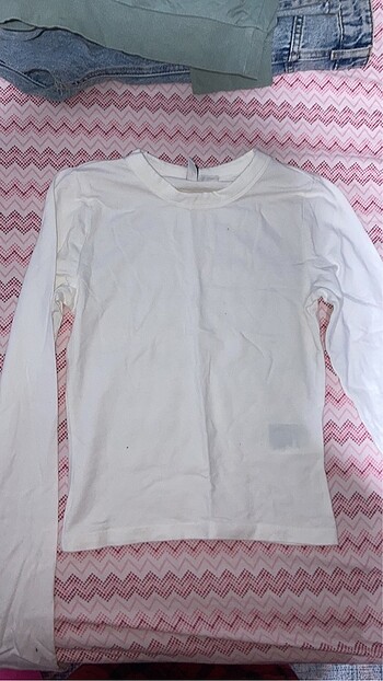 xs Beden beyaz Renk hm uzun kollu crop