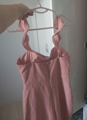 Trendyol & Milla Pudra pembe midi elbise