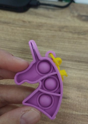 Mor Unicorn Pop It Anahtarlık Püsküllü - Görsel 3