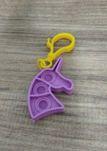 Mor Unicorn Pop It Anahtarlık Püsküllü - Görsel 2