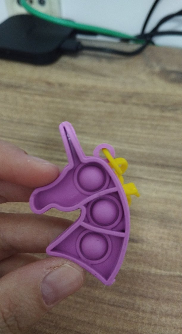 Mor Unicorn Pop It Anahtarlık Püsküllü - Görsel 3