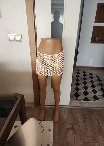 Bej Mini Dantel Detaylı Kadın Pareo - Görsel 2