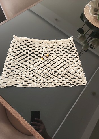 Bej Mini Dantel Detaylı Kadın Pareo - Görsel 7