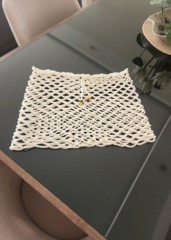 Bej Mini Dantel Detaylı Kadın Pareo - Görsel 6