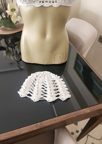 Dantel Detaylı Beyaz Straplez Büstiyer ve bere fiyati 36 beden - Görsel 3