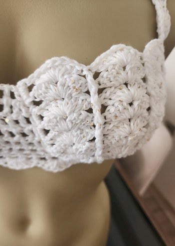 Dantel Detaylı Beyaz Straplez Büstiyer ve bere fiyati 36 beden - Görsel 6