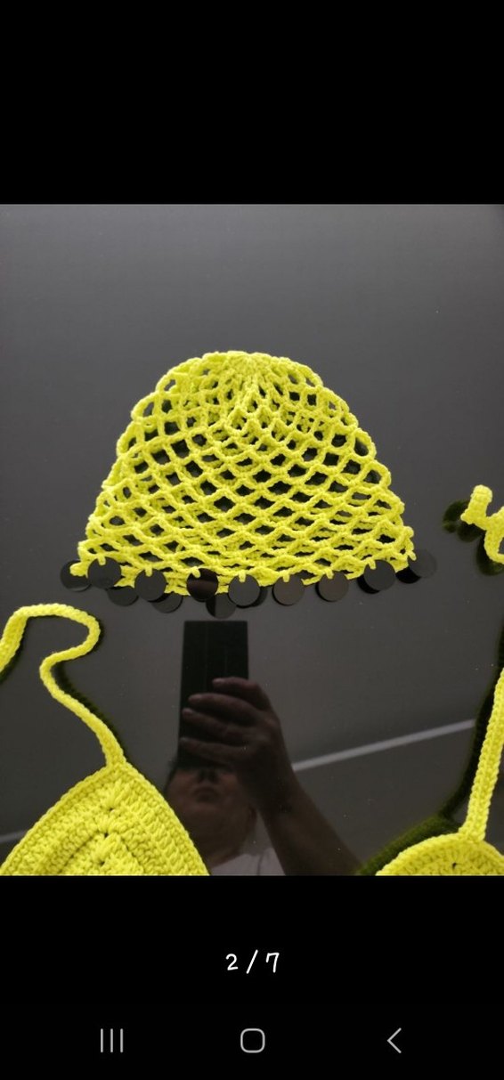 Sarı Örgü İpli Kadın Bikini Takımı - Görsel 2