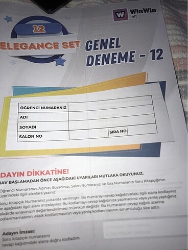 genel denemedir hiç kullanılmadı