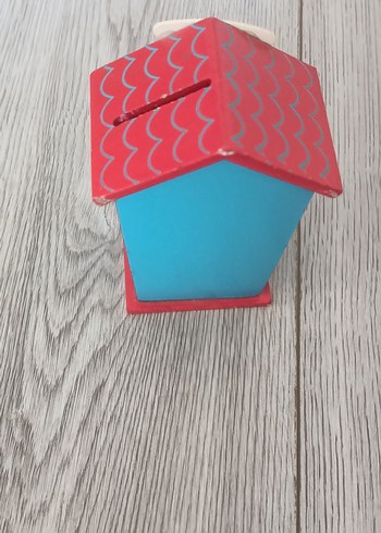 Renkli Baykuşlu Ahşap Hoş Geldiniz kumbarasi - Görsel 3