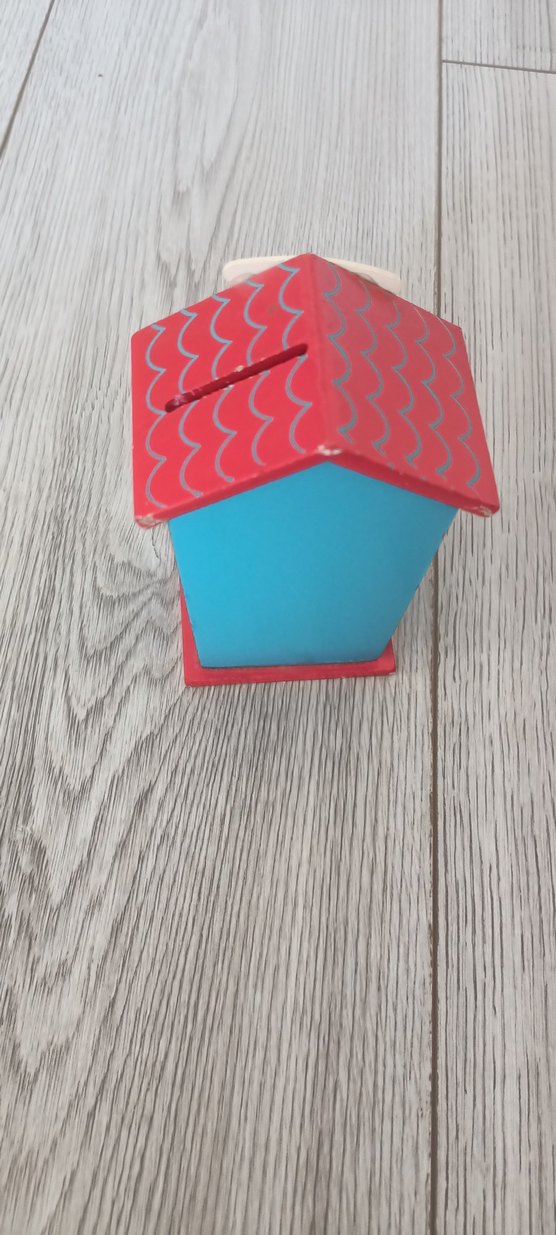 Renkli Baykuşlu Ahşap Hoş Geldiniz kumbarasi - Görsel 3