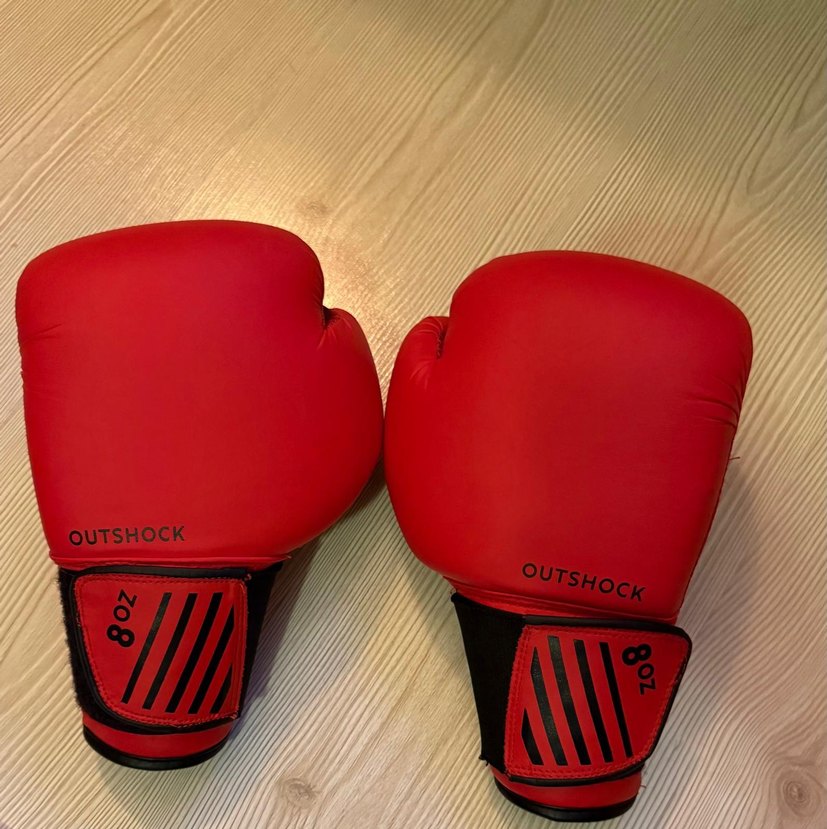 Decathlon Kırmızı Deri Erkek çocuk Boks Eldiveni - Görsel 4