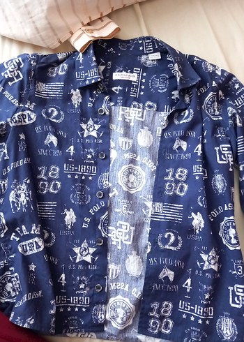 Lacivert Baskılı Erkek Çocuk Gömlek - Görsel 4