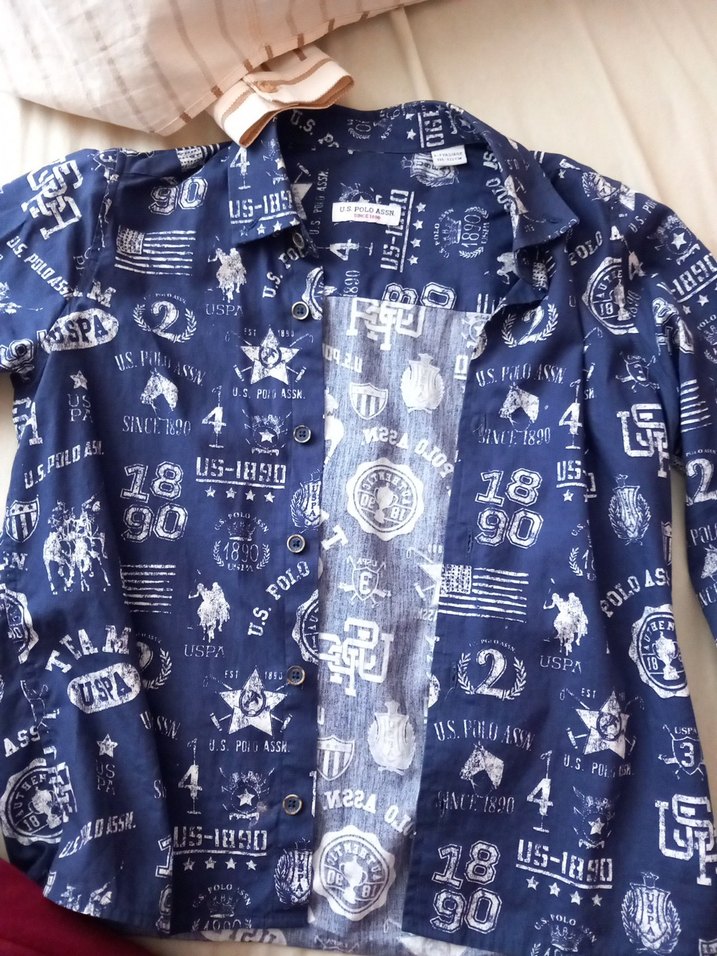 Lacivert Baskılı Erkek Çocuk Gömlek - Görsel 4