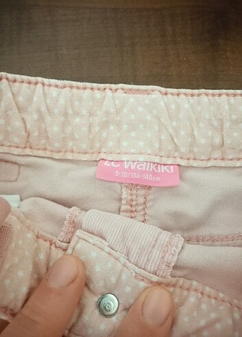 LC Waikiki Lcw 9-10 yaş pudra rengi fitilli beli ayarlamalı etek